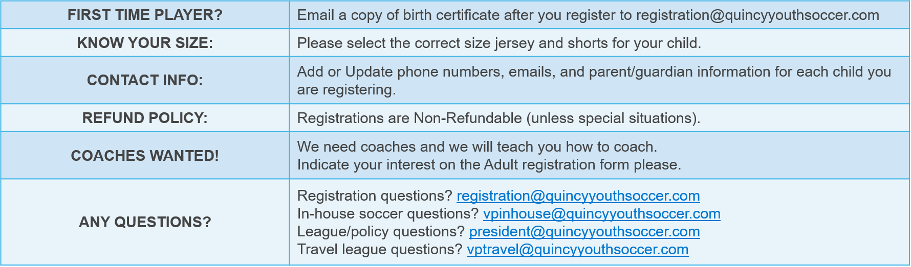 Player Registration